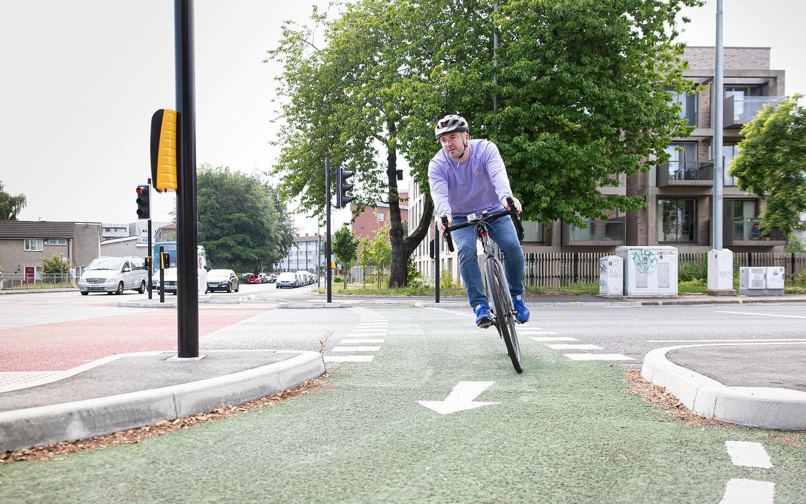 Southern Gateway Highways Scheme cyclist