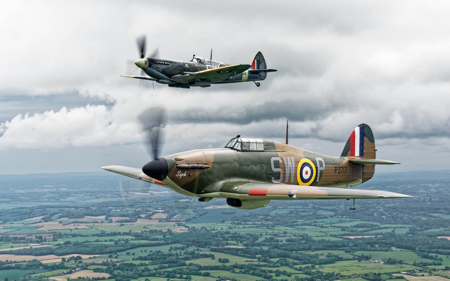 Spitfire and Hurricane