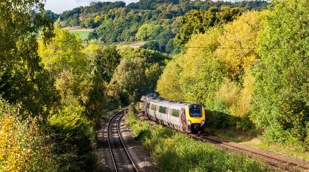 Train in countryside 1